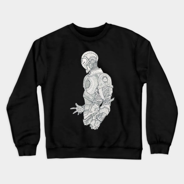 Robot in wonderland Crewneck Sweatshirt by obmik